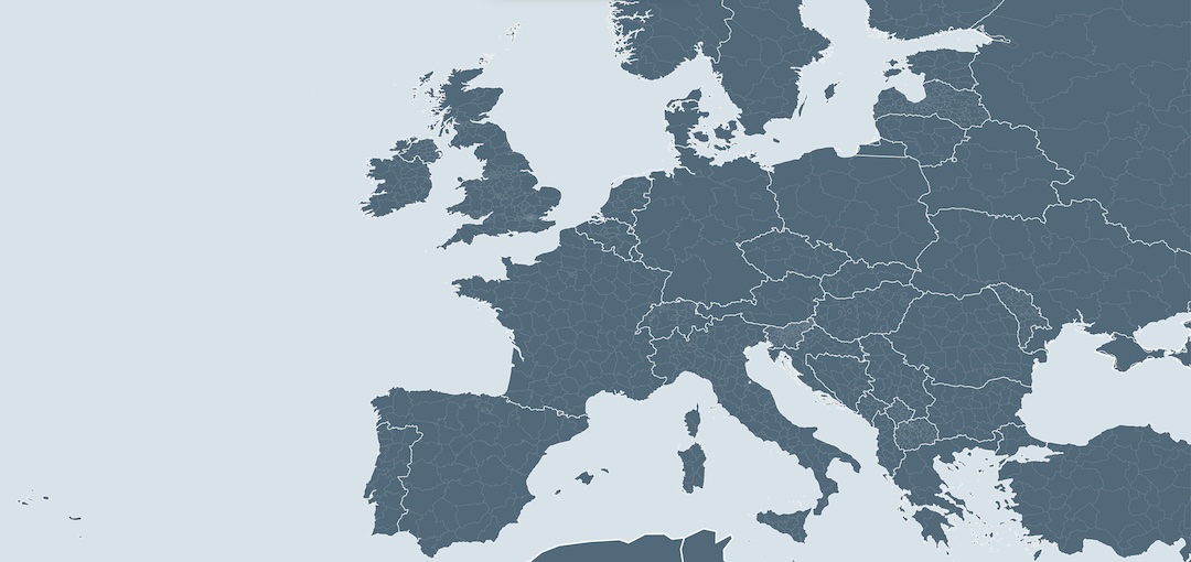 Dog breed restriction map of Europe